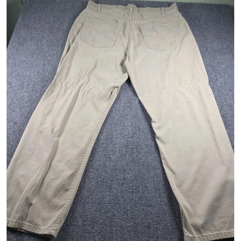 Levis VTG Silver Tab Khaki Pants 90s Straight + Loose Fit Skater Men's 38x30